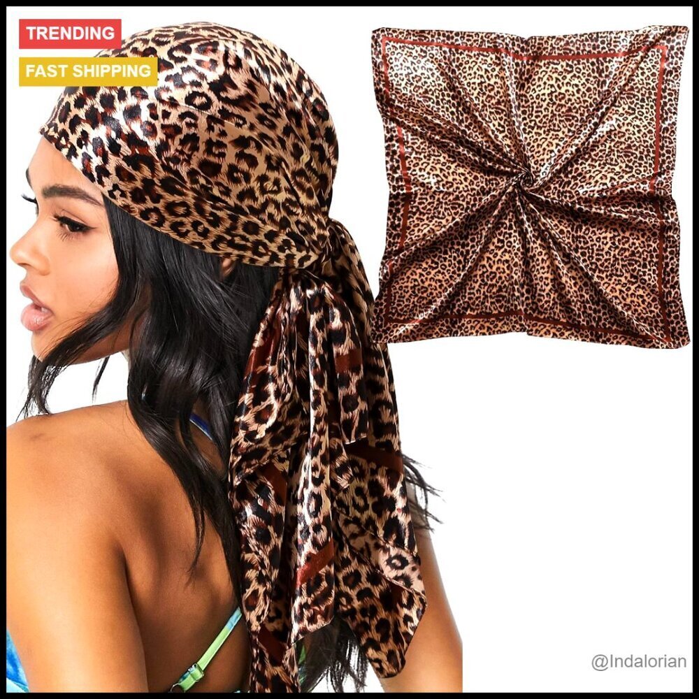 Large Satin Head Scarf Elegant Minimal Chic Hair Wrap Sleeping Accessory